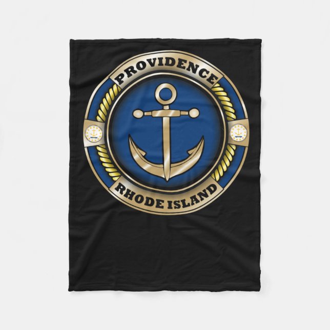 Couverture Polaire Autocollant emblème d'ancre de Providence Rhode Is (Devant)