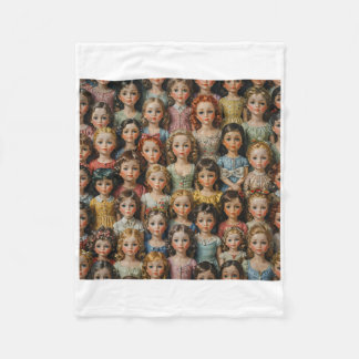 Couverture Polaire Autocollant poupées vintage