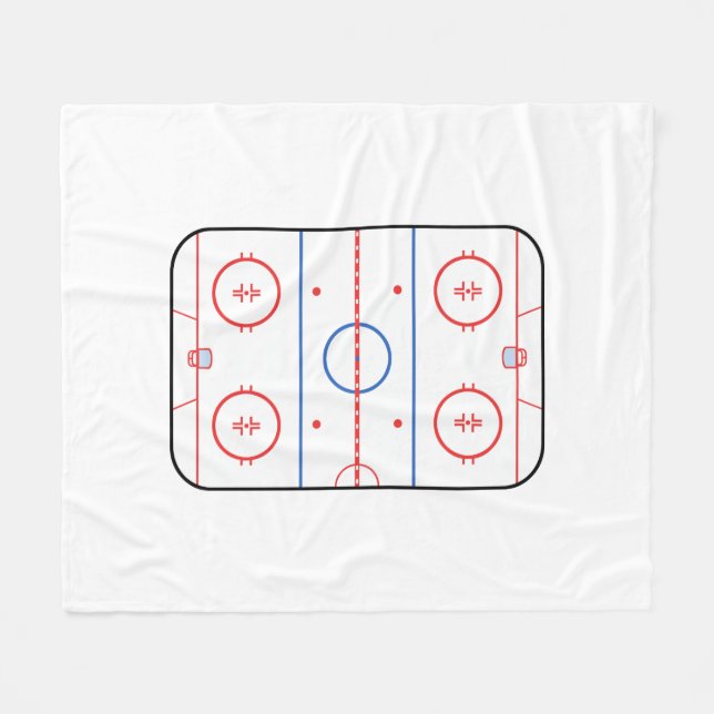 Couverture Polaire Autographe de compagnon de piste d'hockey prêt (Devant (Horizontal))