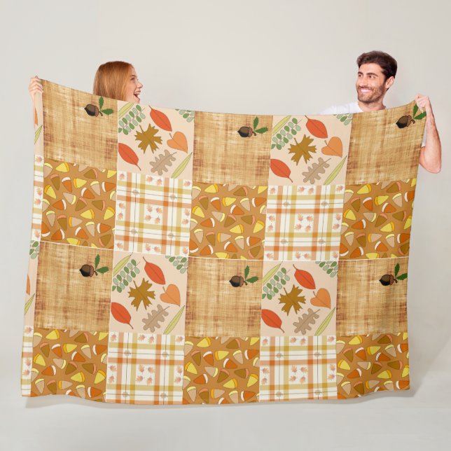 Couverture Polaire Automne 4 coins 1 conception (En situation)