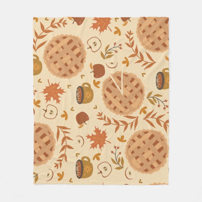 Couverture Polaire Automne Apple Pie : Graphiques Vintages (Devant)