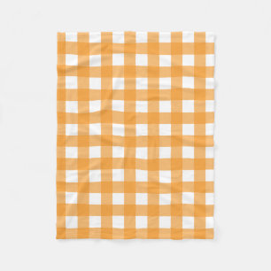 Couverture Polaire Automne Automne Orange Plaid Motif