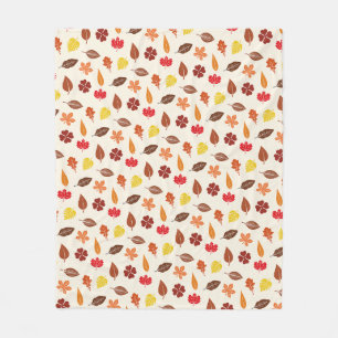 Couverture Polaire Automne Feuilles d'automne sur un Arrière - plan d