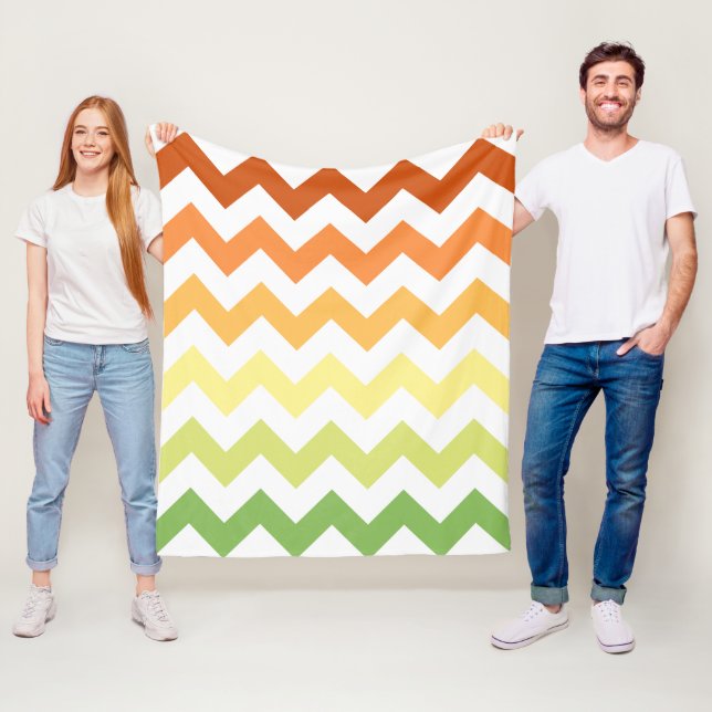 Couverture Polaire Automne moderne Chevron automne (En situation)