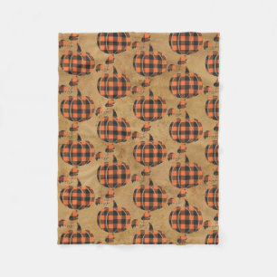 Couverture Polaire Automne Orange Et Noir Plaid Automne Citrouille