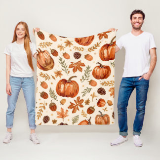 Couverture Polaire Autumn Harvest Cozy Blanket for Thanksgiving 