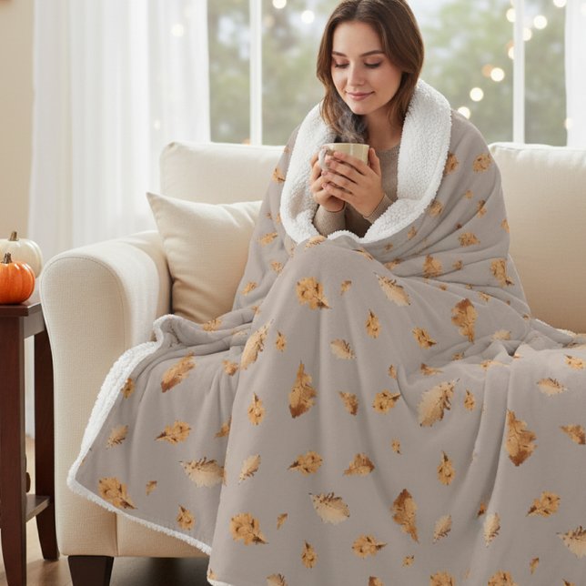 Couverture Polaire Autumn Leaves Blanket - Cozy Throw for Fall Decor (Créateur téléchargé)