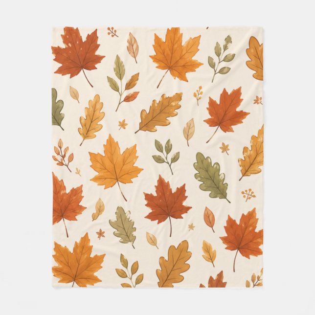 Couverture Polaire Autumn Leaves Throw Blanket  (Devant)