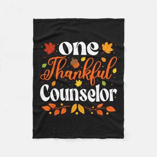 Couverture Polaire Autumn One Thankful Counselor Thanksgiving Counsel (Devant)