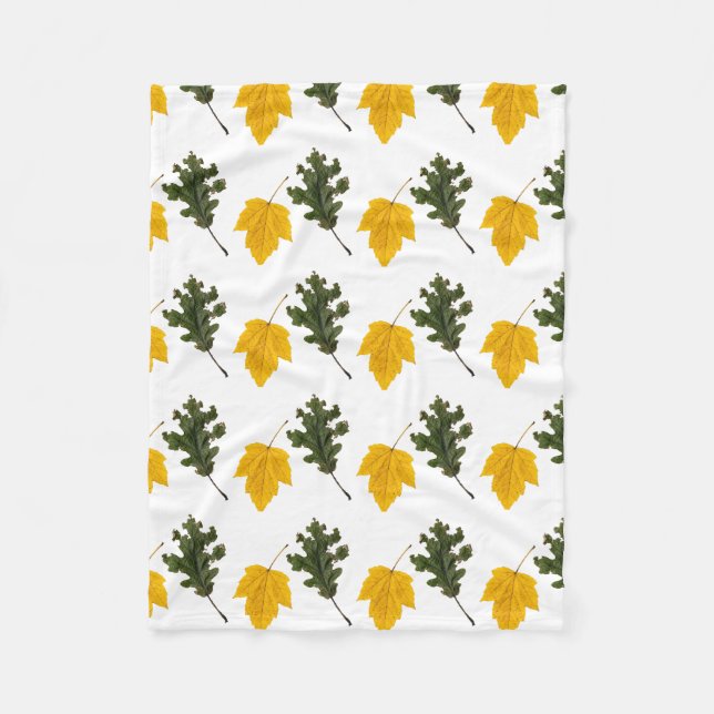 Couverture Polaire Autumn Symmetry Leaf Pattern (Devant)