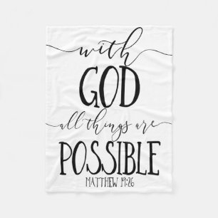Couverture Polaire Avec Dieu, tout est possible