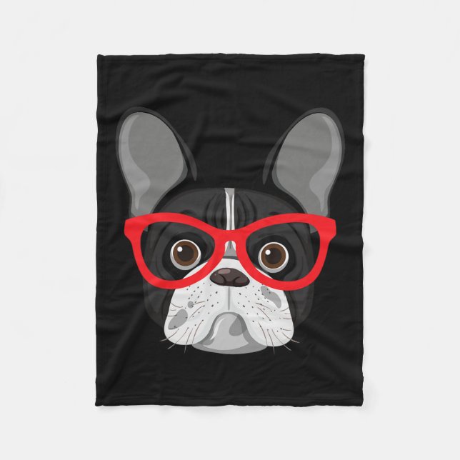Couverture Polaire Avec Gles - Frenchie Bulldog (Devant)