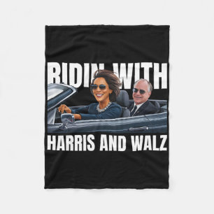 Couverture Polaire Avec Harris Et WAlzheimer Président Kamala Harris
