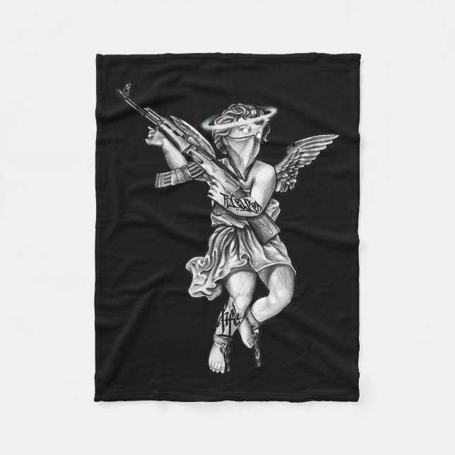Couverture Polaire Avening Angel Sinner Chicano Tattoo (Devant)