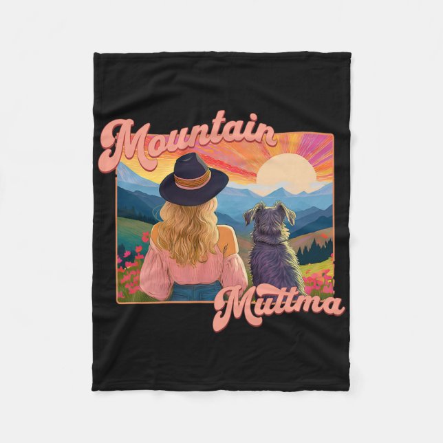 Couverture Polaire Aventure de randonnée pour chien boho Muttma monta (Devant)