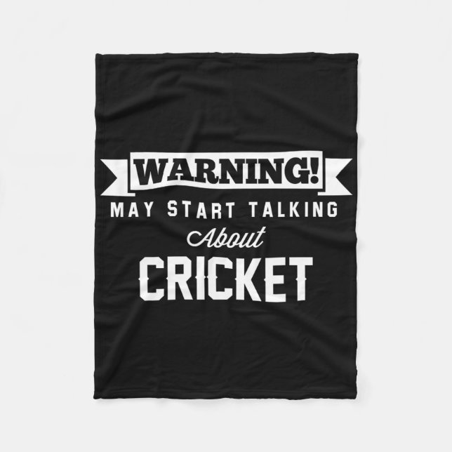 Couverture Polaire Avertissement Peut Commencer à Parler de Cricket C (Devant)