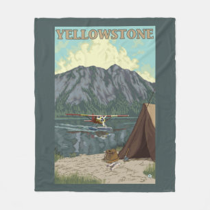 Couverture Polaire Avion de Bush et pêche - ressortissant de