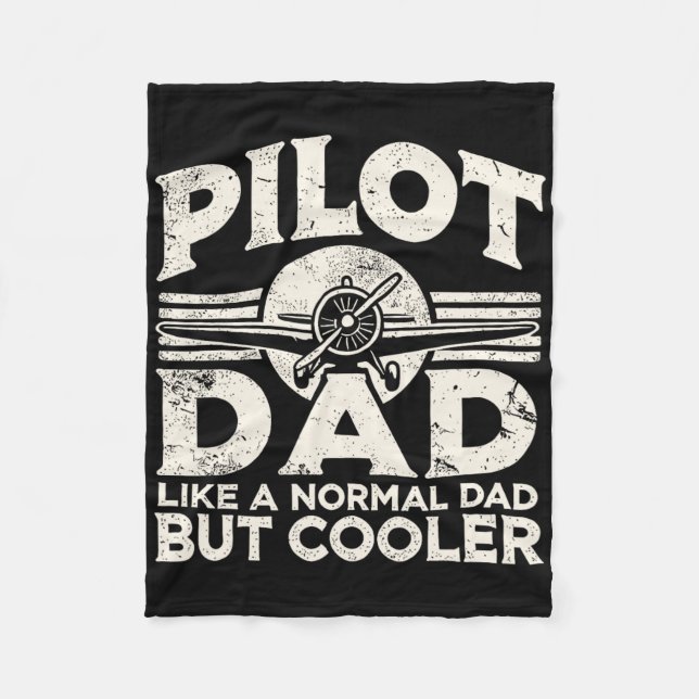Couverture Polaire Avion pilote père (Devant)