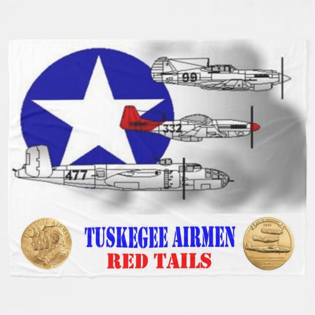 COUVERTURE POLAIRE AVIONS DE TUSKEGEE (LES TAILLES ROUGES) (Devant (Horizontal))