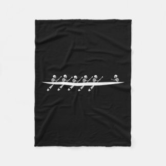 Couverture Polaire Aviron Skeleton Row Boats Paddle Coxswain Hallowee