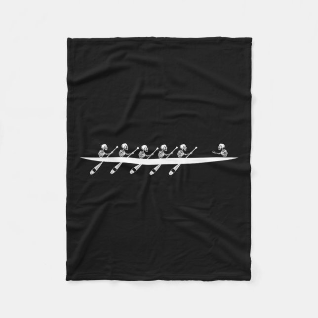 Couverture Polaire Aviron Skeleton Row Boats Paddle Coxswain Hallowee (Devant)