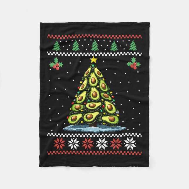 Couverture Polaire Avocado Noël Arbre Vilain Noël Sweat Noël Noël (Devant)