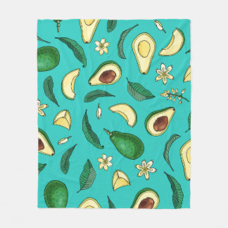 Couverture Polaire Avocado réaliste : Motif alimentaire d'été