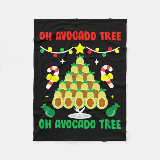 Couverture Polaire Avocado Tree Funny Food Vegan Christmas Gift  (Devant)