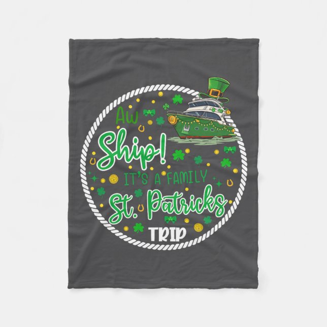 Couverture Polaire Aw It's A Saint Partrick Cruise Trip Family Reunio (Devant)