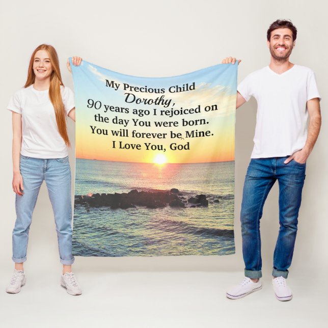 COUVERTURE POLAIRE AWE INSPIRANT 90E ANNIVERSAIRE PERSONNALISÉ (En situation)