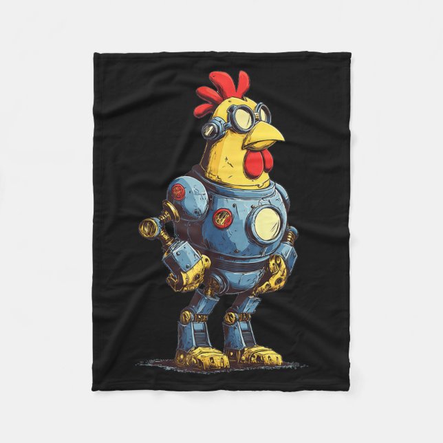 Couverture Polaire Awesome Chicken Robot For Future Animals Lovers  (Devant)