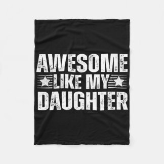 Couverture Polaire Awesome Comme Ma Fille Cadeaux Hommes Drôle Pères