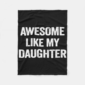 Couverture Polaire Awesome Comme Ma Fille Cadeaux Hommes Drôle Pères