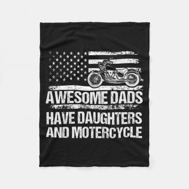 Couverture Polaire Awesome Dads Have Daughters And Motorcycle Father' (Devant)