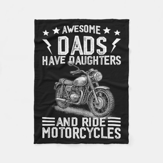 Couverture Polaire Awesome Dads Have Daughters And Ride Motorcycles F (Devant)