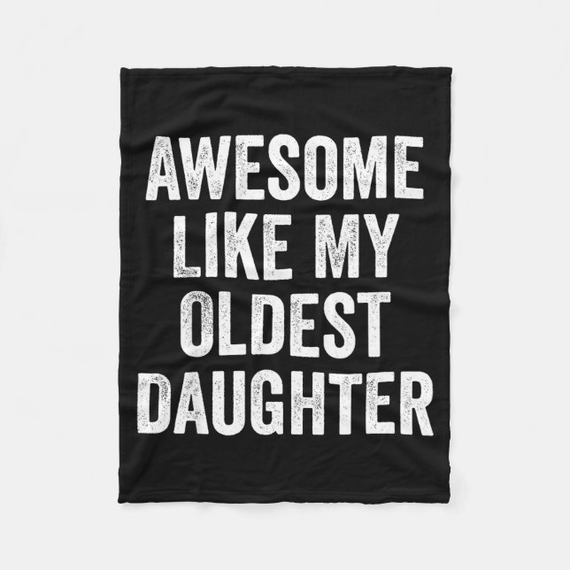 Couverture Polaire Awesome Like My Oldest Daughter Funny Dad Jokes Fa (Devant)
