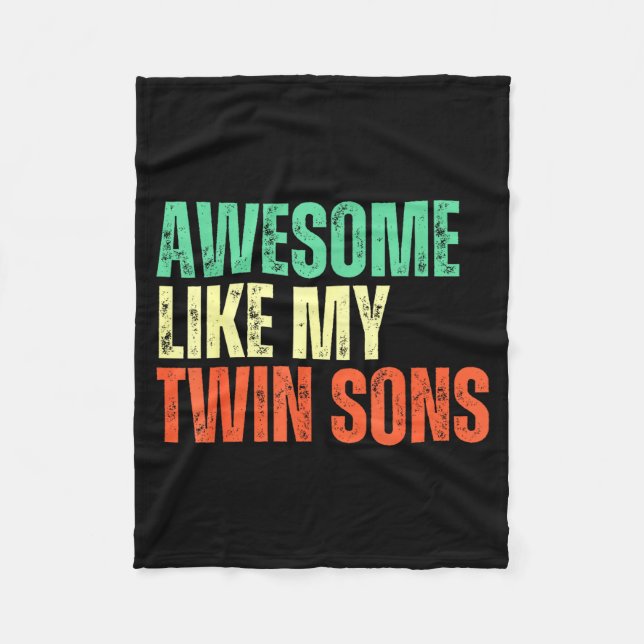 Couverture Polaire Awesome Like My Twin Sons Funny Mom Dad Parent Nov (Devant)