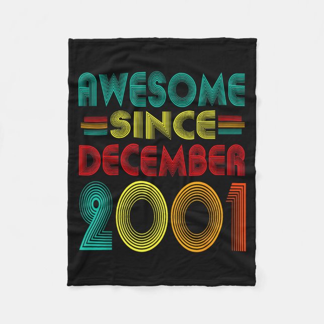 Couverture Polaire Awesome Since December 2001 Years 24th Bday Funny  (Devant)