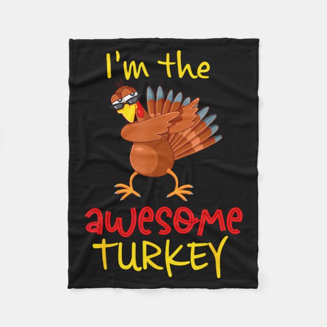 Couverture Polaire Awesome Turkey Matching Family Group Thanksgiving  (Devant)