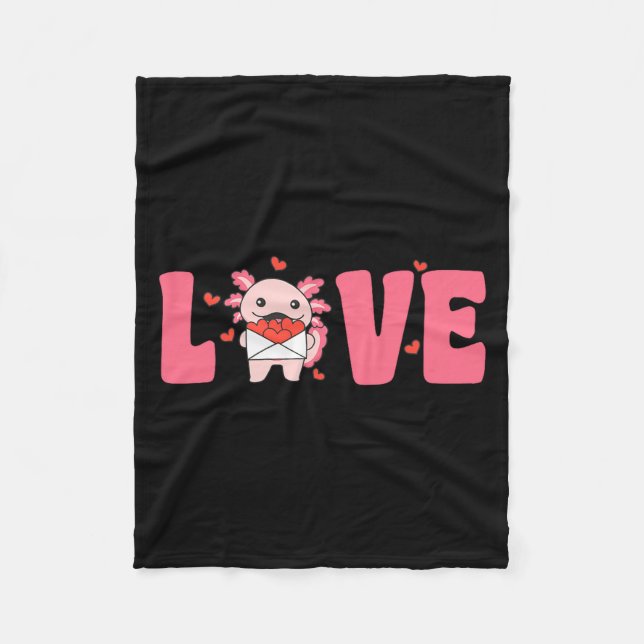 Couverture Polaire Axolotl Animals With Hearts Love Premium Tri-blend (Devant)