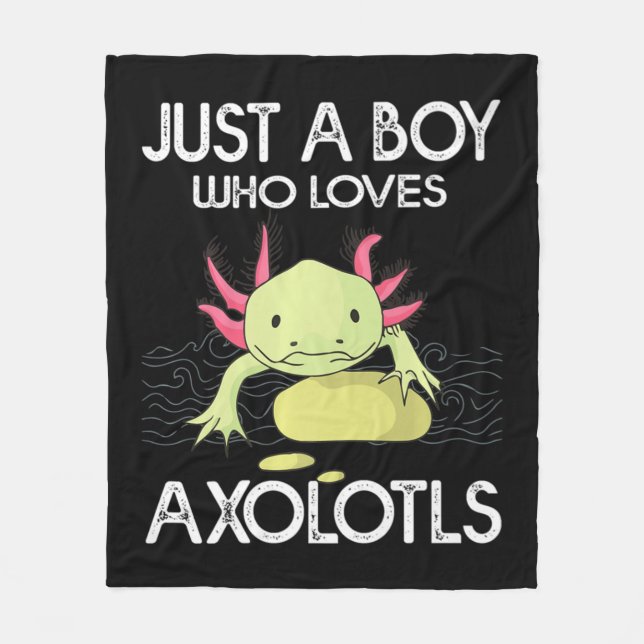 Couverture Polaire Axolotl Cadeau Anime Japonais Juste Un Garçon Qui  (Devant)