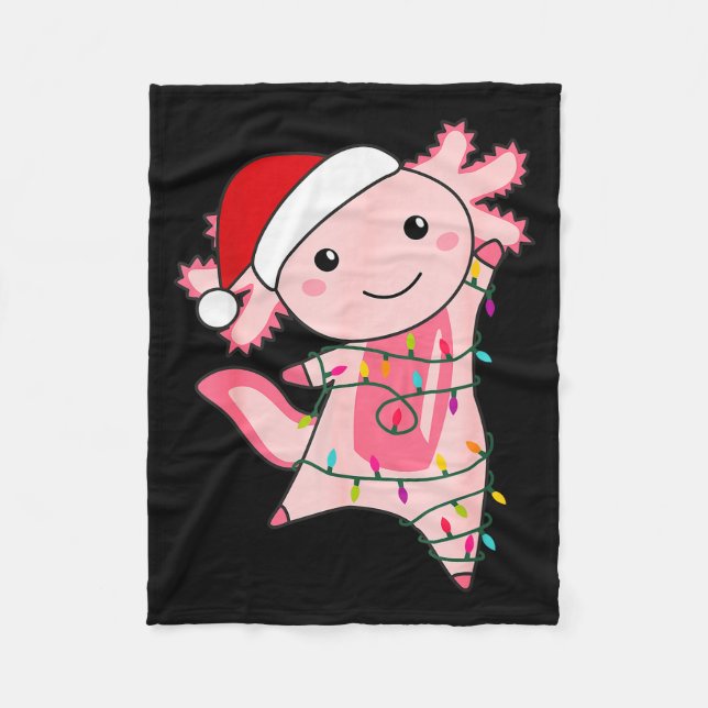 Couverture Polaire Axolotl Christmas Fairy Light Christmas Axolotl  (Devant)