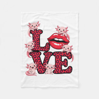 Couverture Polaire Axolotl Love Splash Blanket