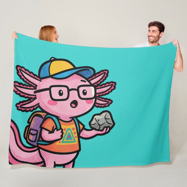 Couverture Polaire Axolotl nerd sarcastique je pose des questions sur (En situation)