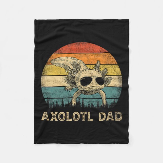 Couverture Polaire Axolotl Papa Axolotl Aimants Papa Fête des pères (Devant)