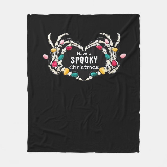 Couverture Polaire Ayez Un Classique De Noël Éffrayant - Skeleton Mai (Devant)