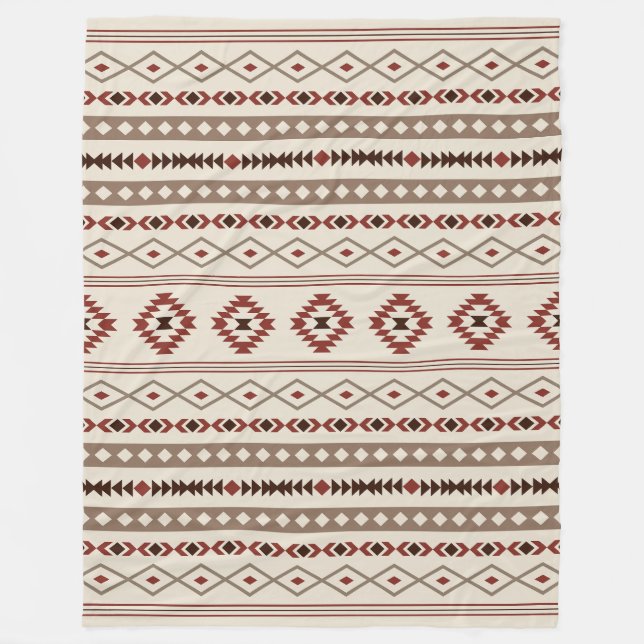 Couverture Polaire Aztec Browns Crème rouille Mixte Motifs Motif (Devant)
