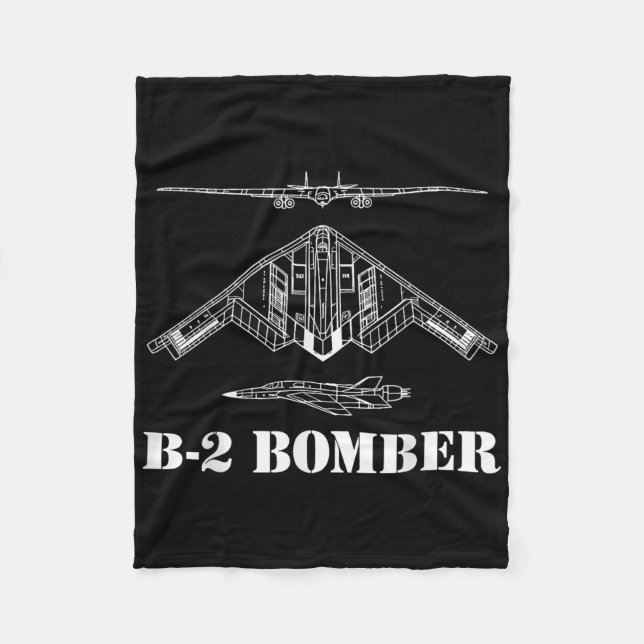 Couverture Polaire B-2 Bomber Aircraft Schematic Military Stealth Bom (Devant)