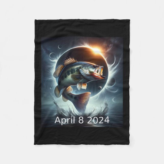 Couverture Polaire B Éclipse solaire de poisson 8 avril 2024 (Devant)