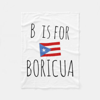Couverture Polaire B est pour le Plaid pour Bébé Boricua | Fleece de 